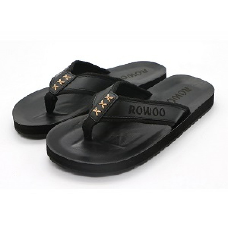  Men PU Flip Flop Thong Sandal Leather Male Summer Sandals